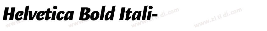 Helvetica Bold Itali字体转换